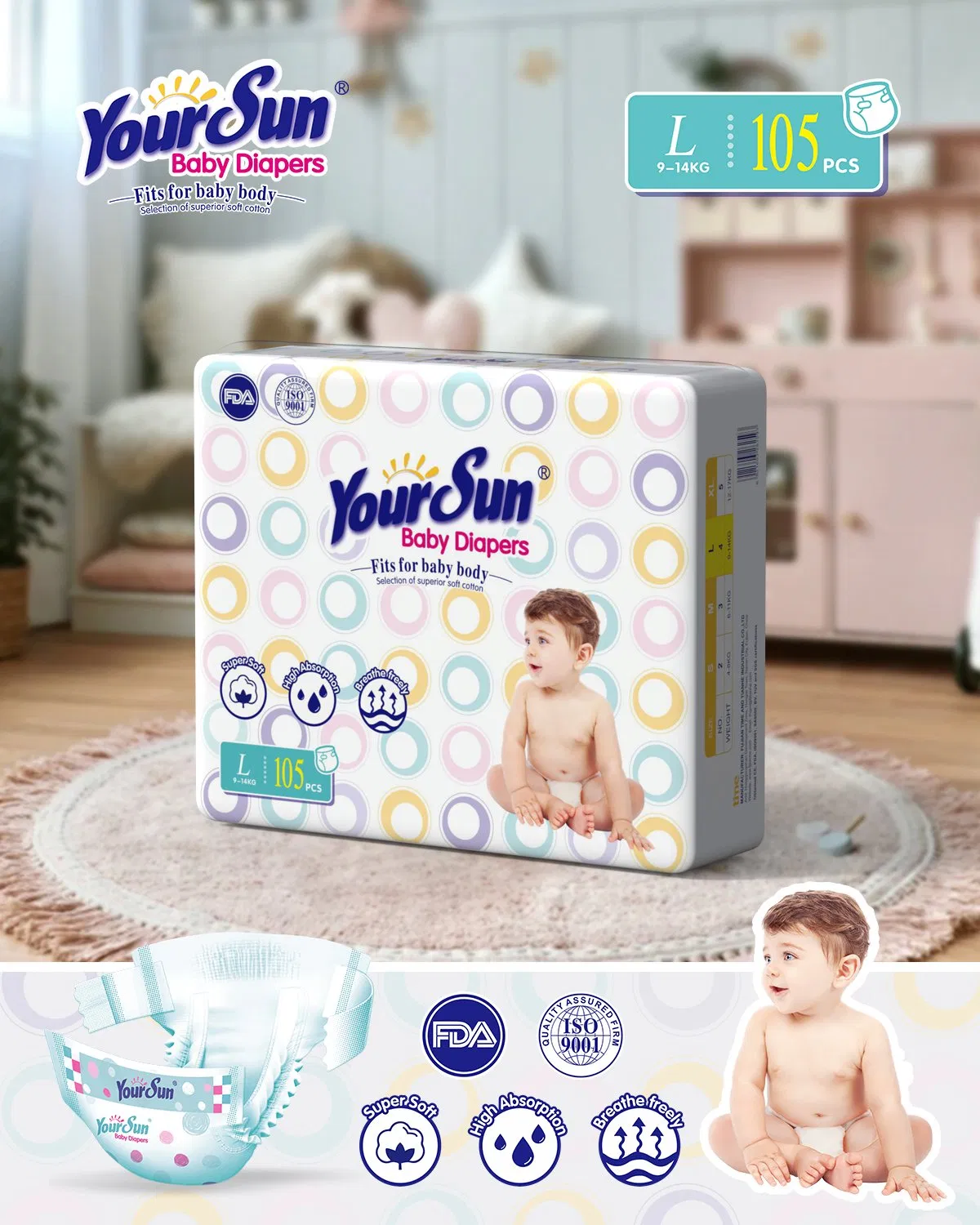 Подгузники Yoursun Premium для комфорта и защиты