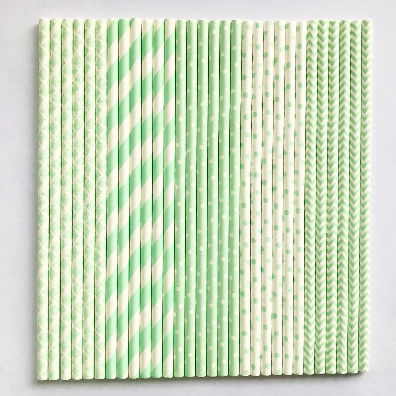 Party Decoration Mix Assorted Paper Straw Eco-Friendly Biodegradable Drinking Straws