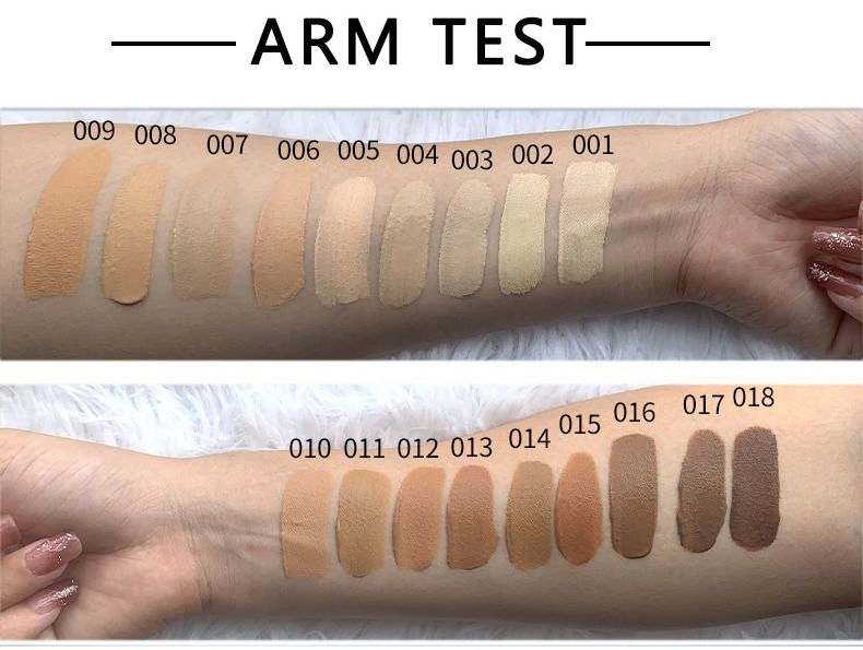 Waterproof Matte Vegan Makeup Dark Skin Full Coverage Foundation Contour Liquid Concealer
