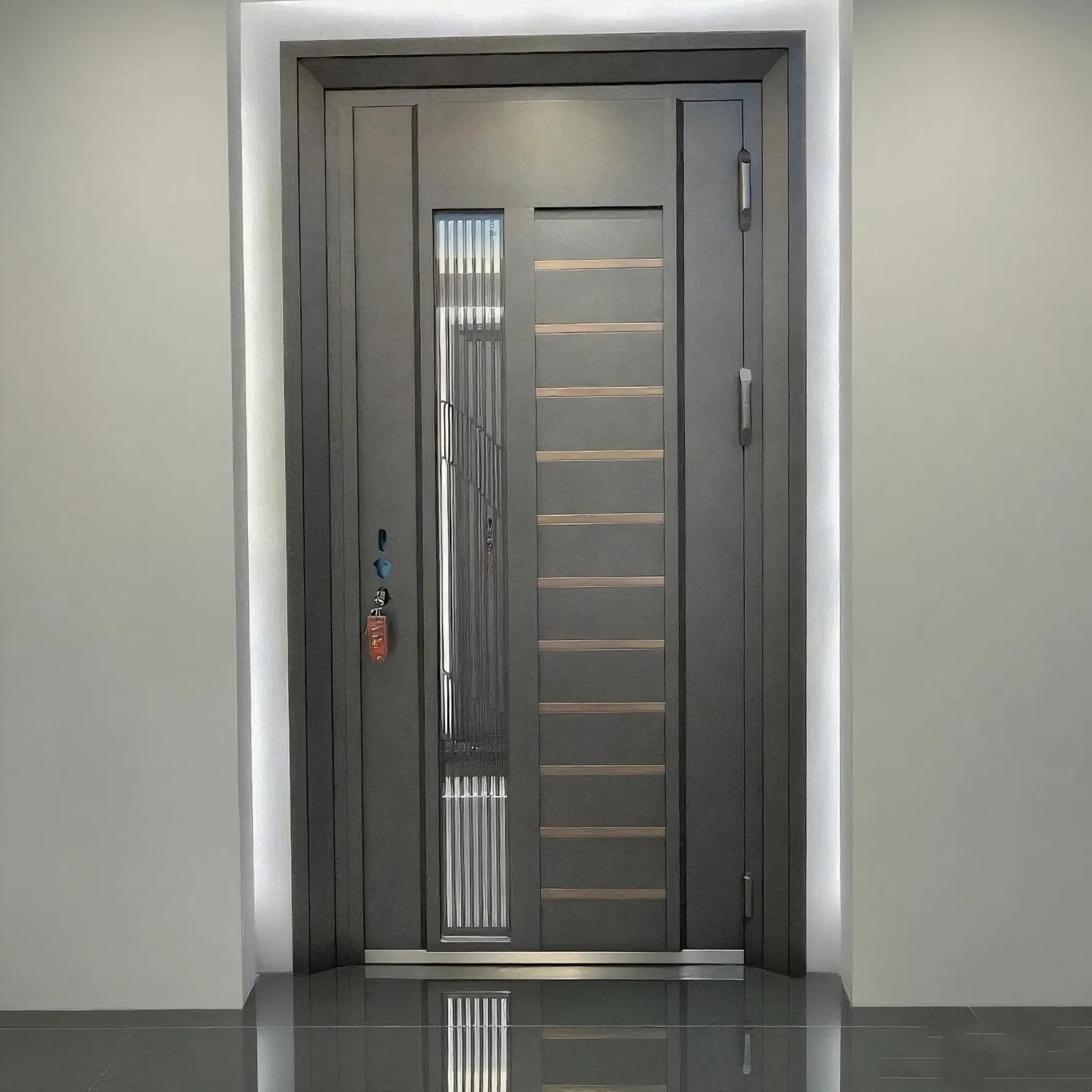 Алюминиевая защитная дверь для дома