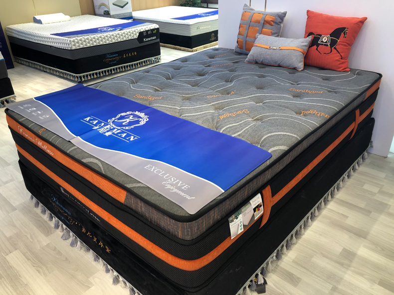 Colchon 34cm Anti-Mite Comfortable Fabric Vacuum Roll up Pocket Spring Mattress in a Box