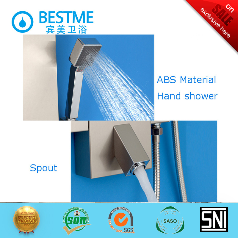 Hot Selling Three Function Wall Hung Stainless Steel Shower Panel (BF-W015)