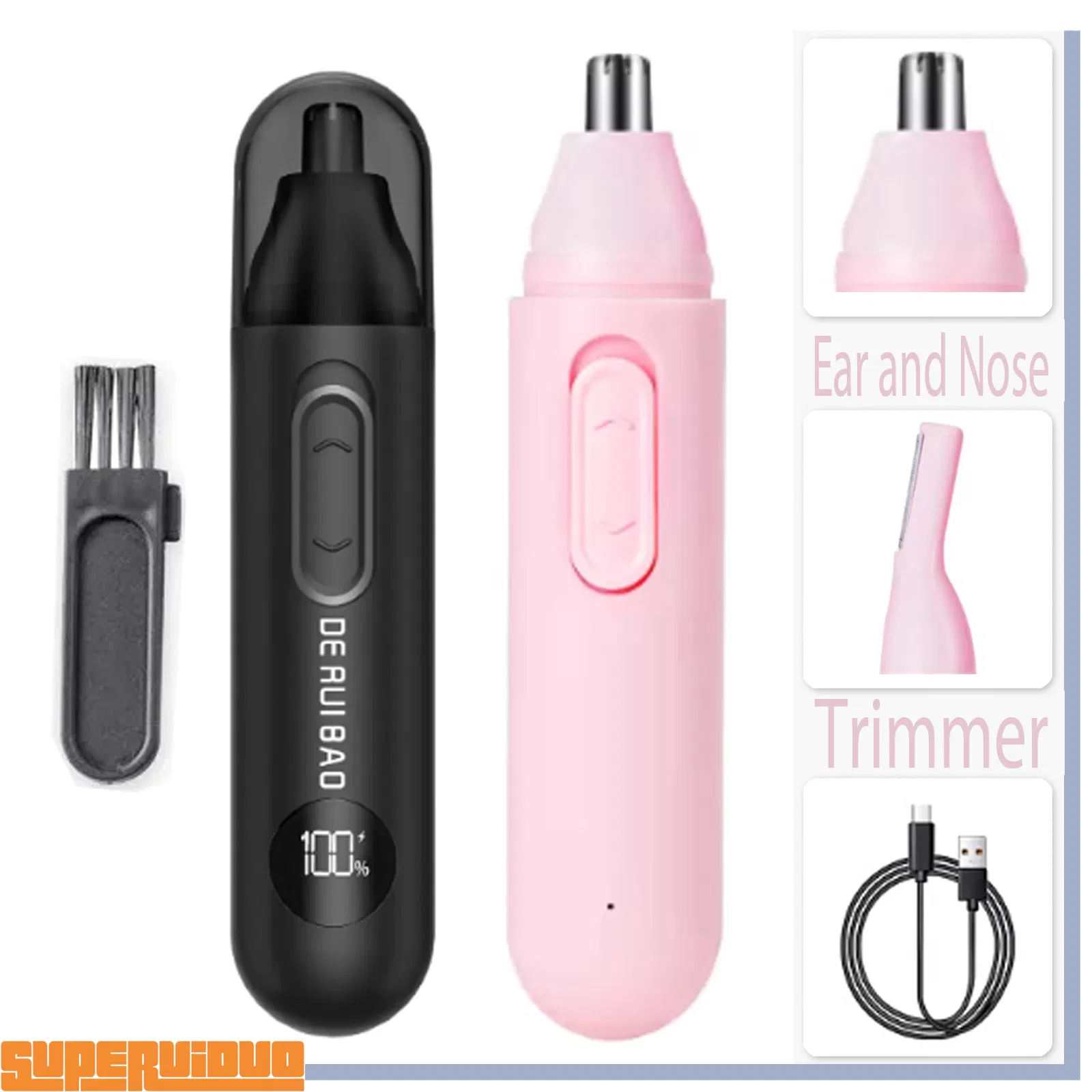 Home and Travel Use Grooming Solution Ear and Nose Trimmer