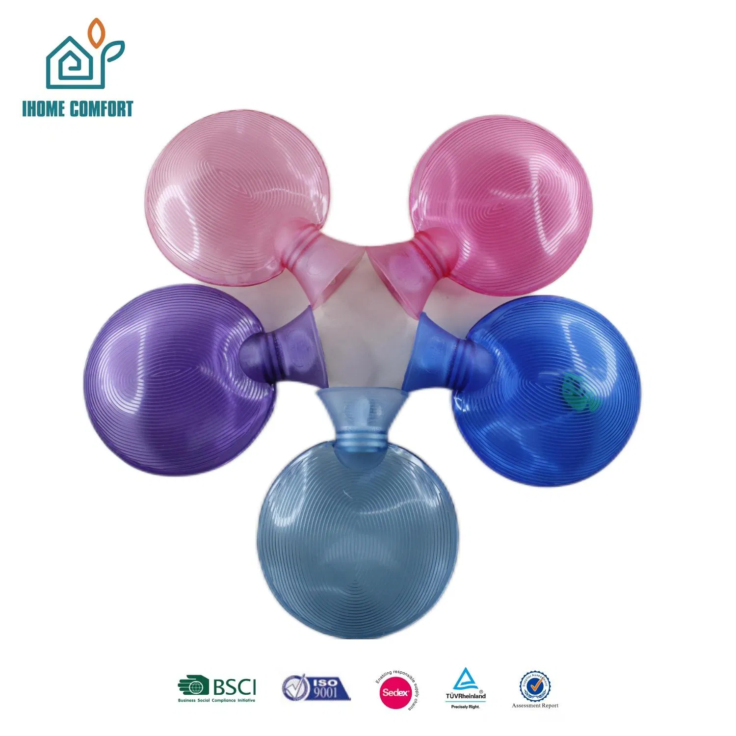 Round Shape New Material PVC Hot Water Bottle