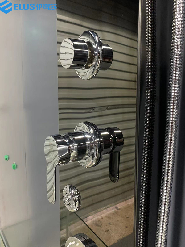 Stainless Steel LED Digital Display Mirror Black Shower Panel