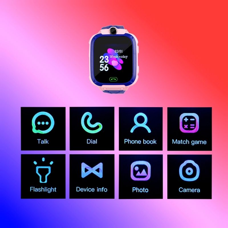 Hot Selling 1.44"TFT 2g S0s Button with Camera 400mAh Q12 Kids Smart Watch Ultra SIM Card