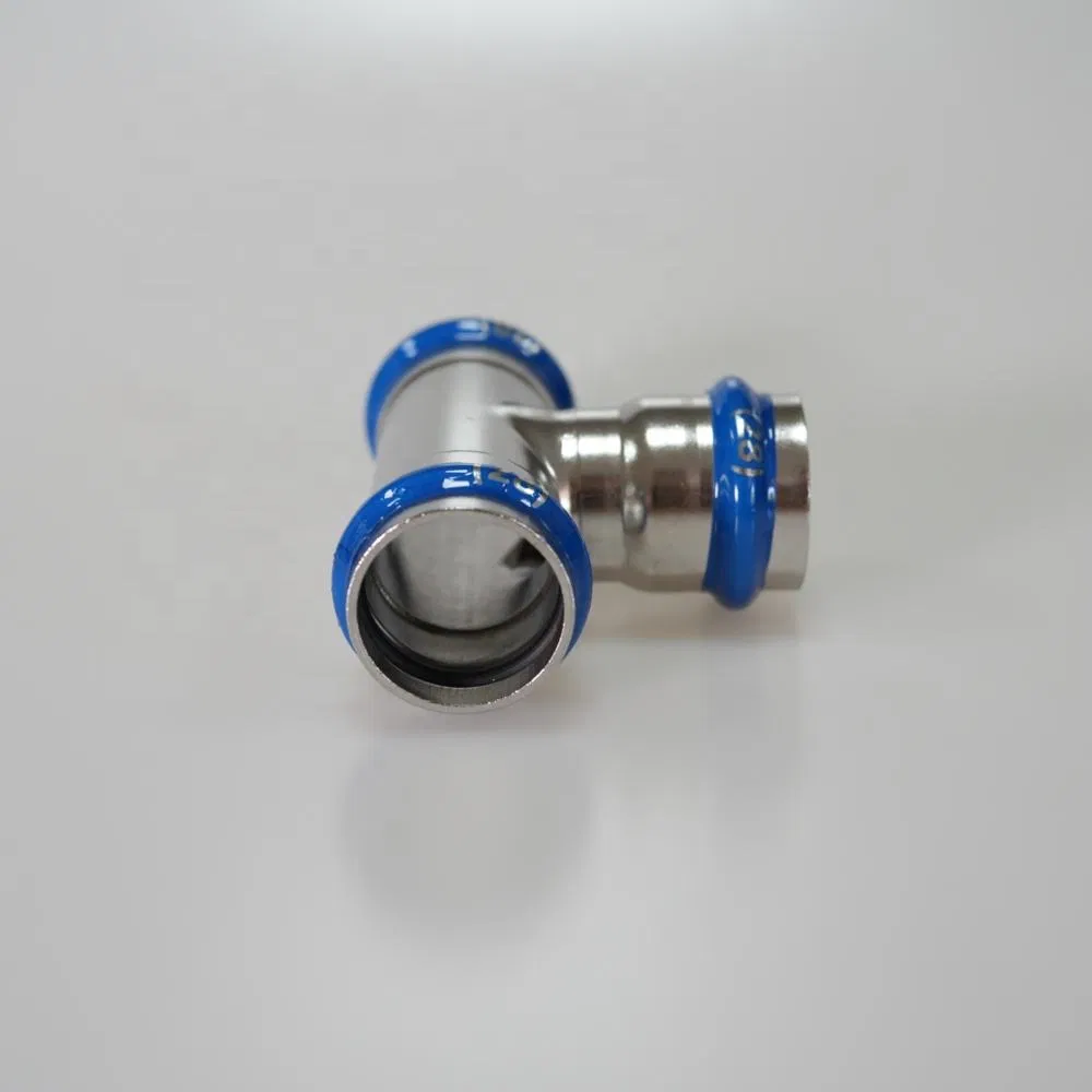 En10312 304 Stainless Steel Press Fittings Equal Tees V Profile