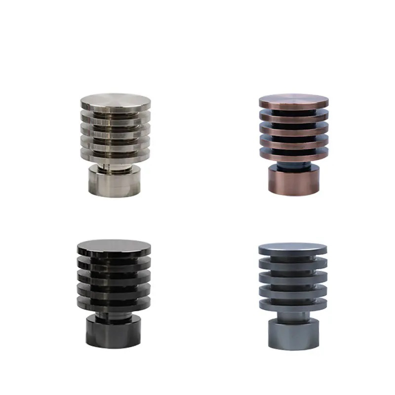 Curtain Rod Pole Set Curtain Rail Metal Aluminium Double Curtains Rods with Bracket and Finials