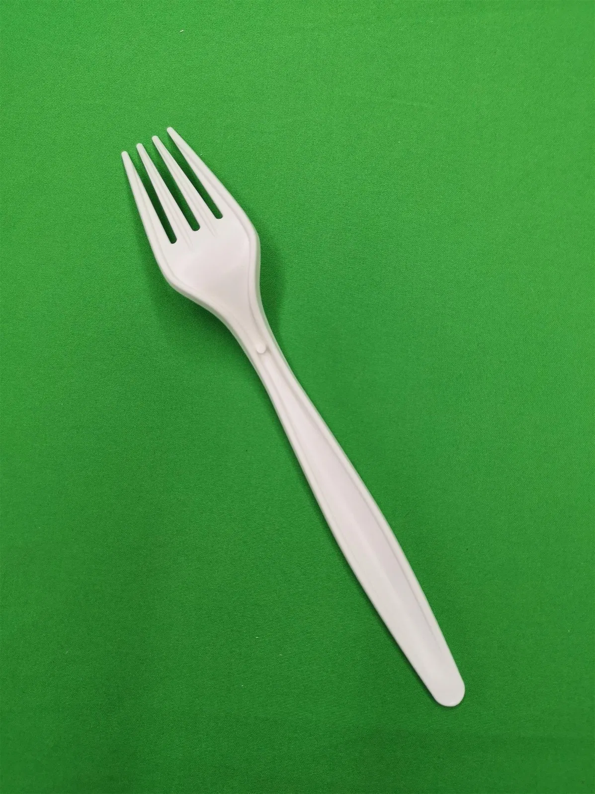 Disposable and Biodegradable Cornstarch Fork, White, 17.6cm