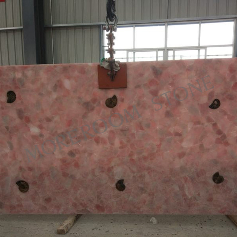 Pink Crystal Rose Quartz Coffee Table Gemstone Marble Stone China Price