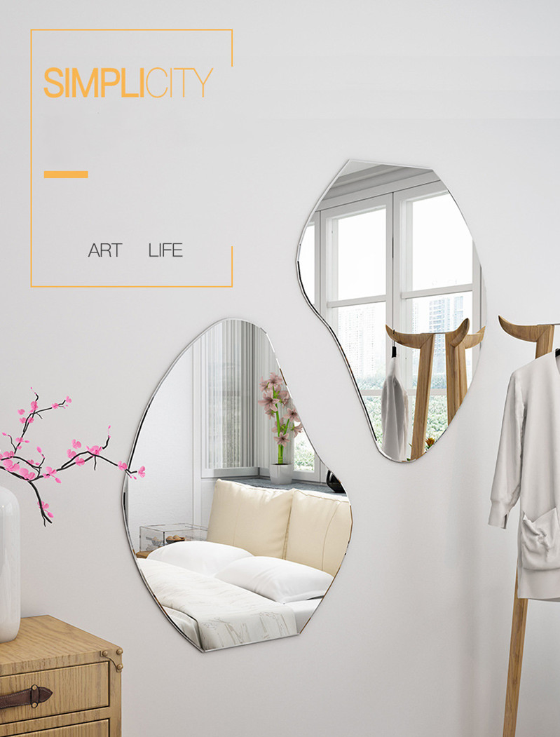 Modern Frameless Wall-Mounted Vanity Mirror for Bathrooms