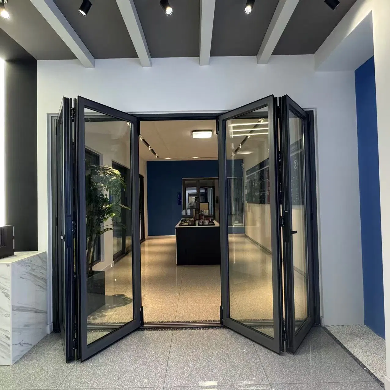Modern design Security Folding Door As2047 Energy Efficient Aluminum Folding Door for Living Room