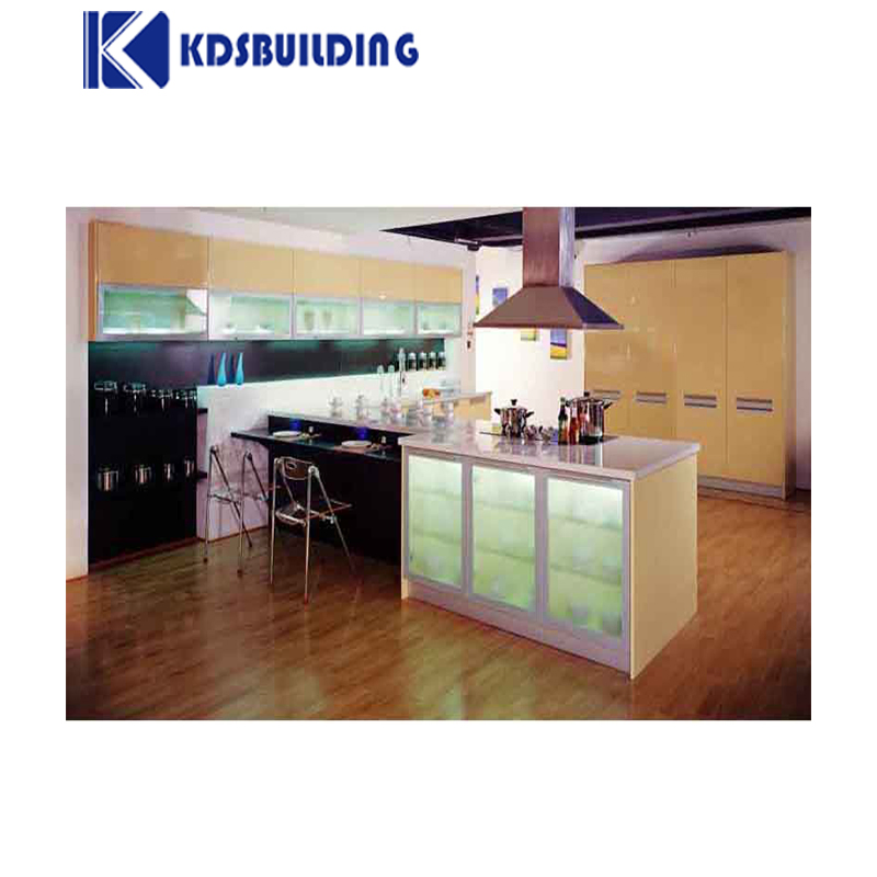 Dark Grey L Shape Customized High Gloss Kitchen Cabinet Modular Kitchen Cabinet Set