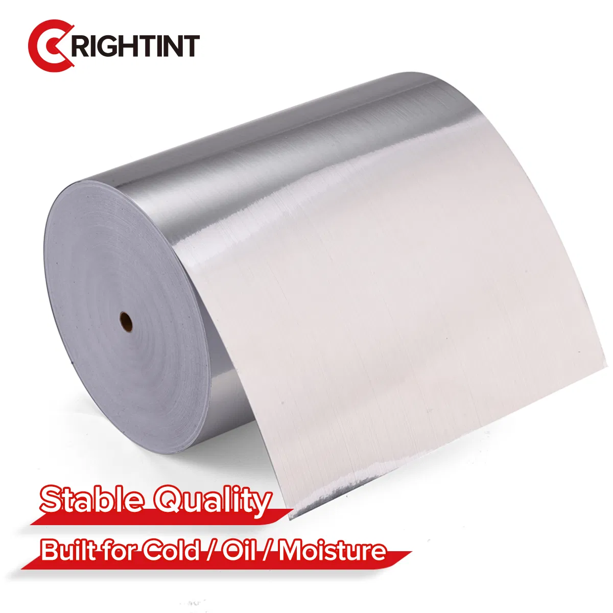 Brushed Silver PET Jumbo Roll Label Material for Premium Industrial Labels