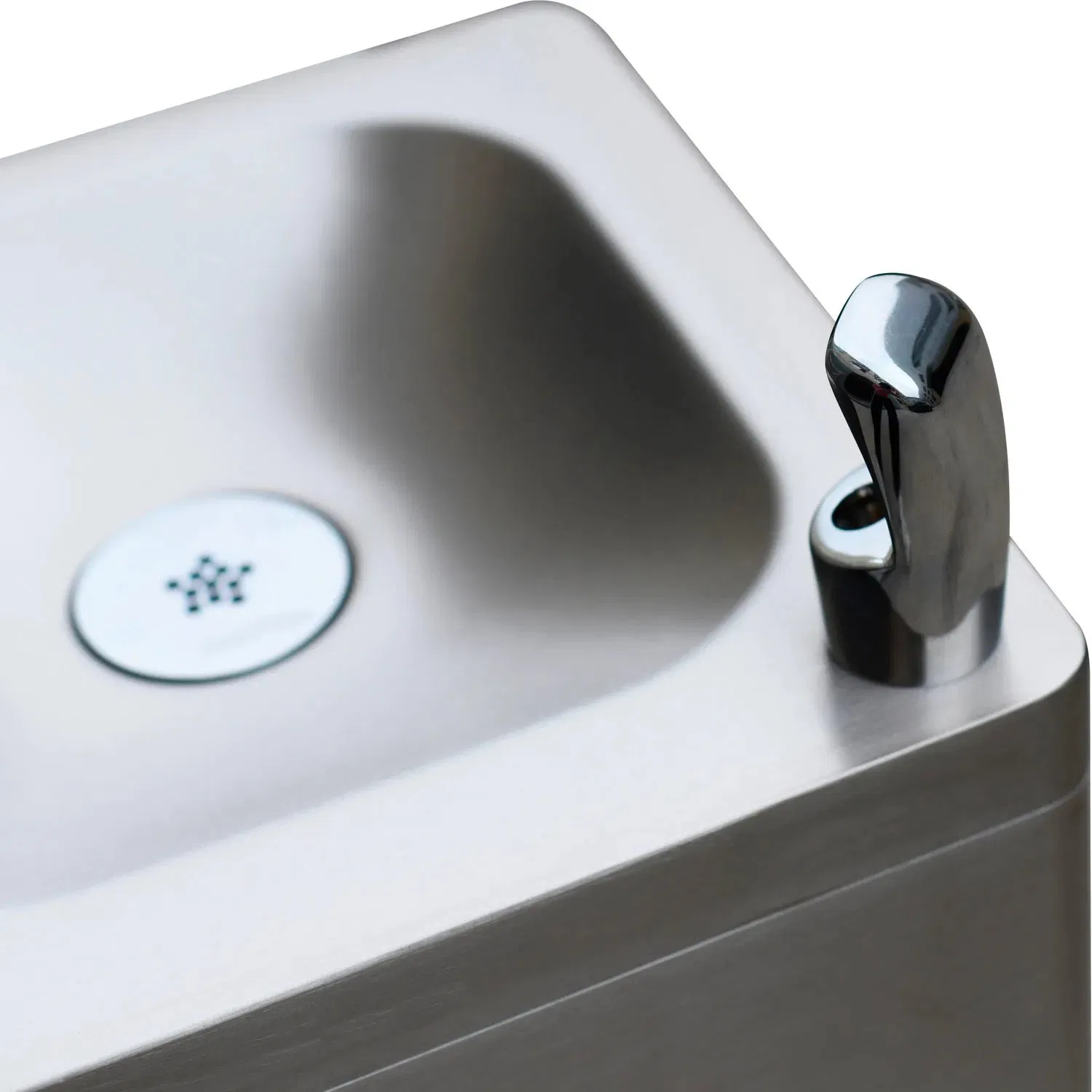 Outdoor Pedestal Drinking Fountain, Stainless Steel