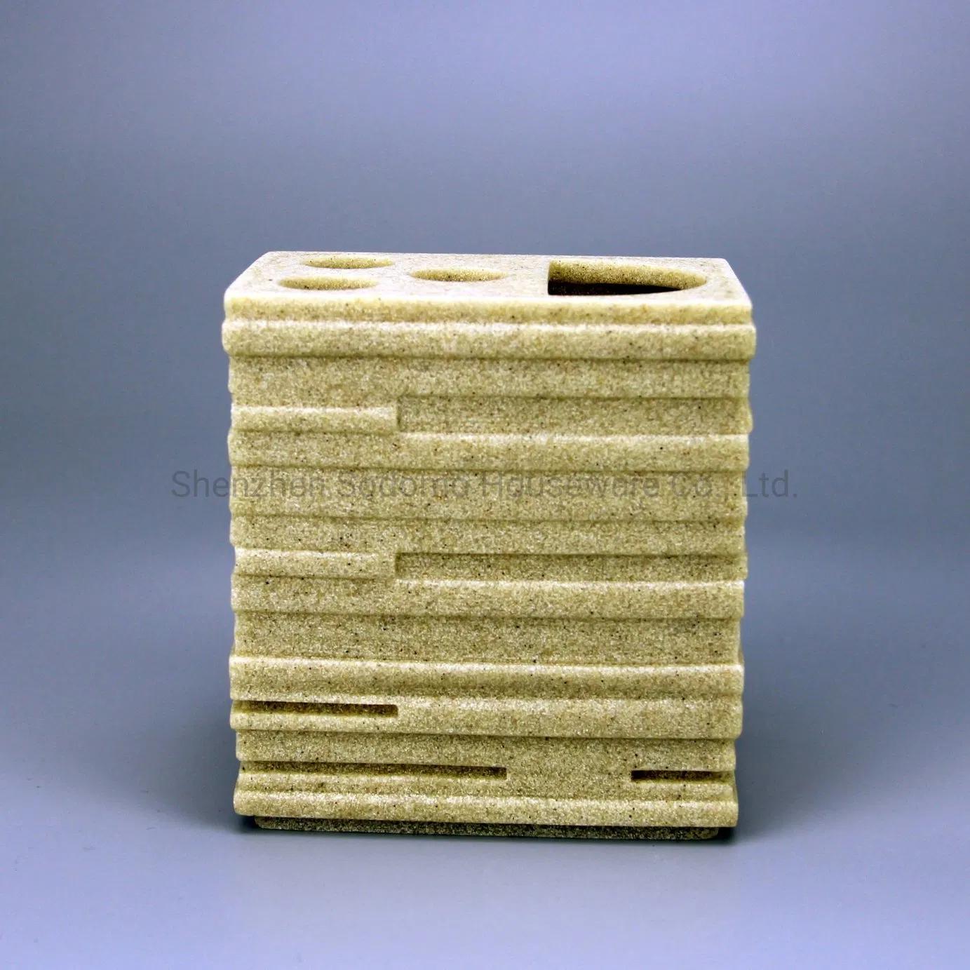 High Quality Elegant and Stylish Stone Polyresin Toothbrush Holder for Home (BP1512-YS)
