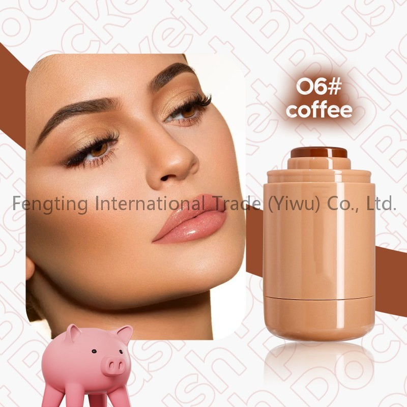 Natural Mineral Dual Purpose Lip and Cheek Blush Stick Pocket Size 6 Color Cream with Long Lasting Highlight and Water Glow Finish Blush