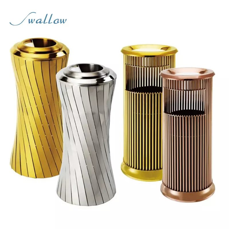Wholesale Public Round Metal Ashtray Waste Bin