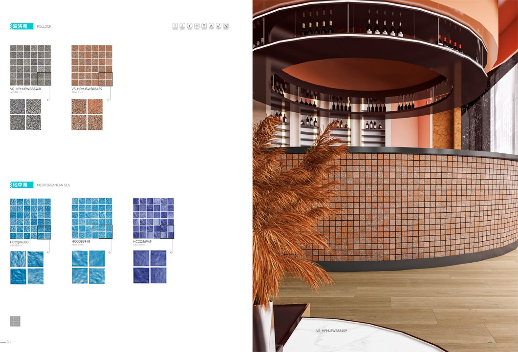 Home Decor Trends 15X145mm Glazed Porcelain Mesh-Back Modern Kitchen Wall Strips Premium Mosaics Tiles