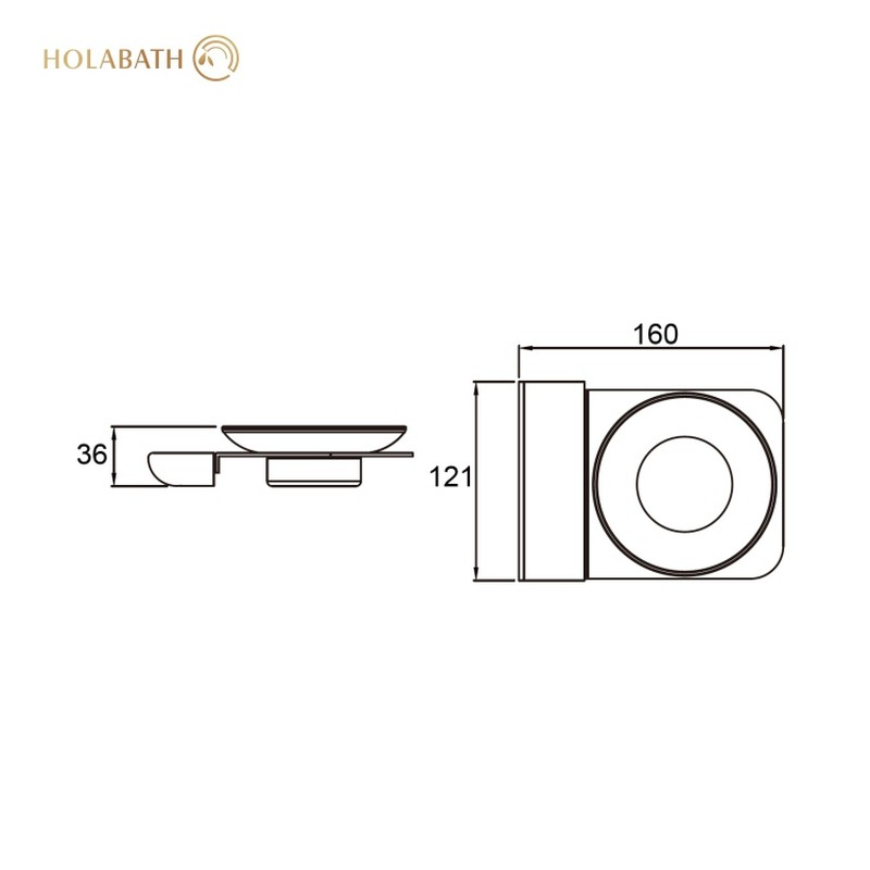 Настенная мыльница из нержавеющей стали, тонкий профиль
