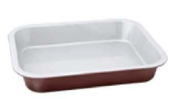 Non Stick Carbon Steel 0.4mm Cake Baking Mold Silver Ceramic Bake Pan