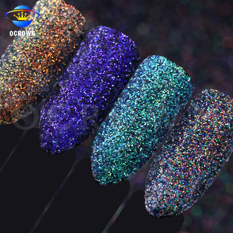Cosmetic Grade Holographic Silver Powder Glitters for Nails Lips Eyes Eyeshadow Pigment
