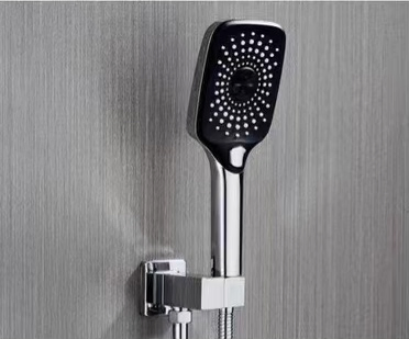Bathroom Plumbing Bath and Shower Concealed Shower Set Square Rainfull Shower Head and Hand Shower One Spout Shower Mixer Three Ways Multifunction Wall Mounted