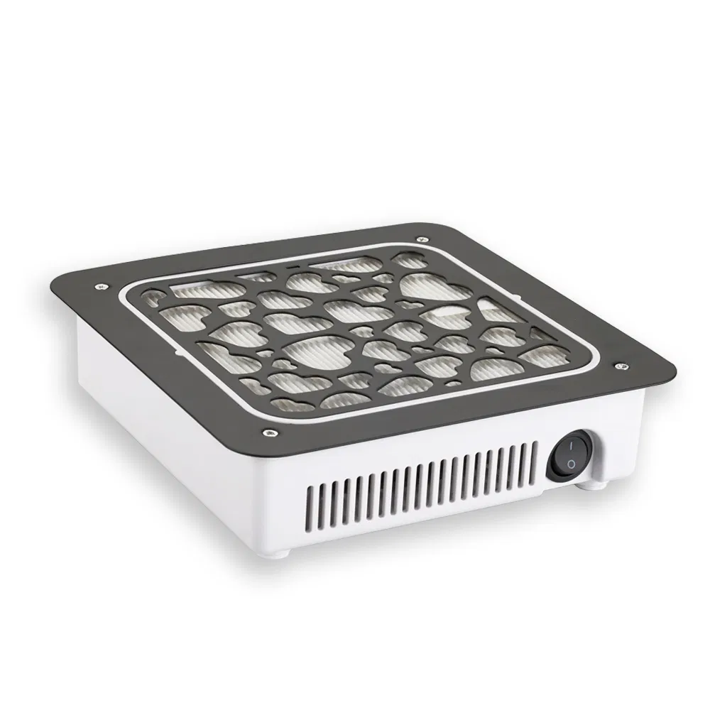 Embedded 4500rpm Nail Dust Collector Machine Professional Nail Vacuume Cleaner Square Shape