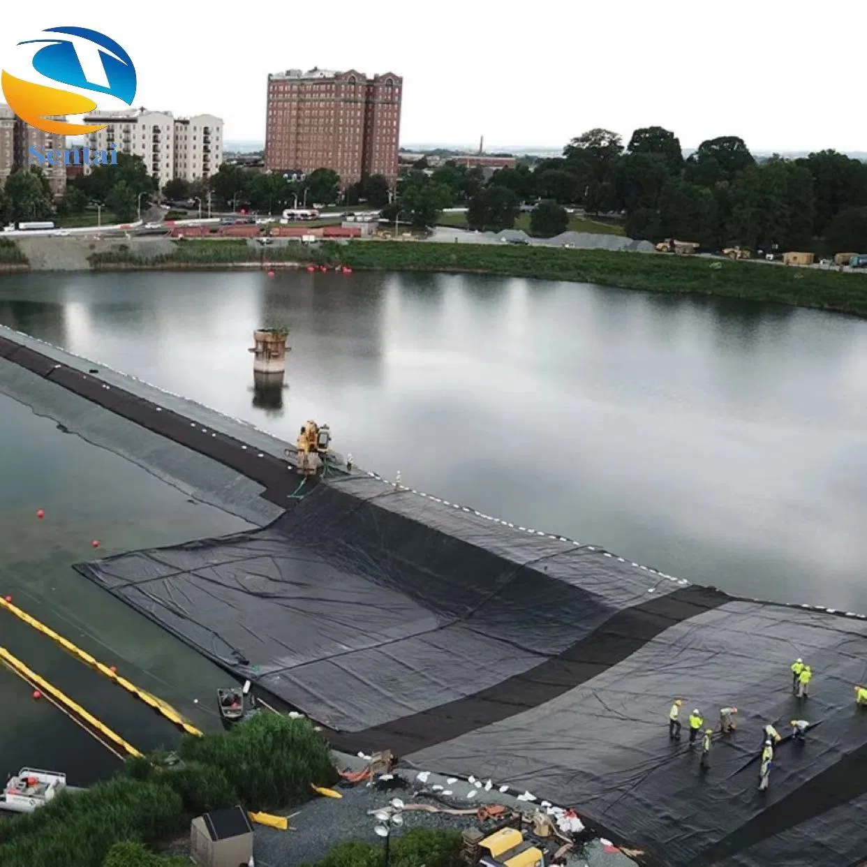 0.75mm 1mm 1.5mm HDPE Geomembrane Waterproof Cloth for African Sea Salt Drying Pool Landfill Anti-Seepage Membrane Liner