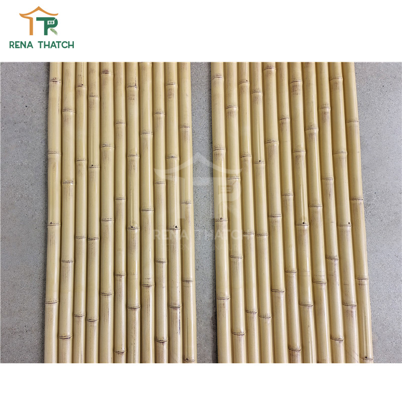 Japan Hot Sale Tall High Fire Resistant Artificial Bamboo Wall Fence Synthetic Bamboo Panels Plastic Bamboo Ceiling