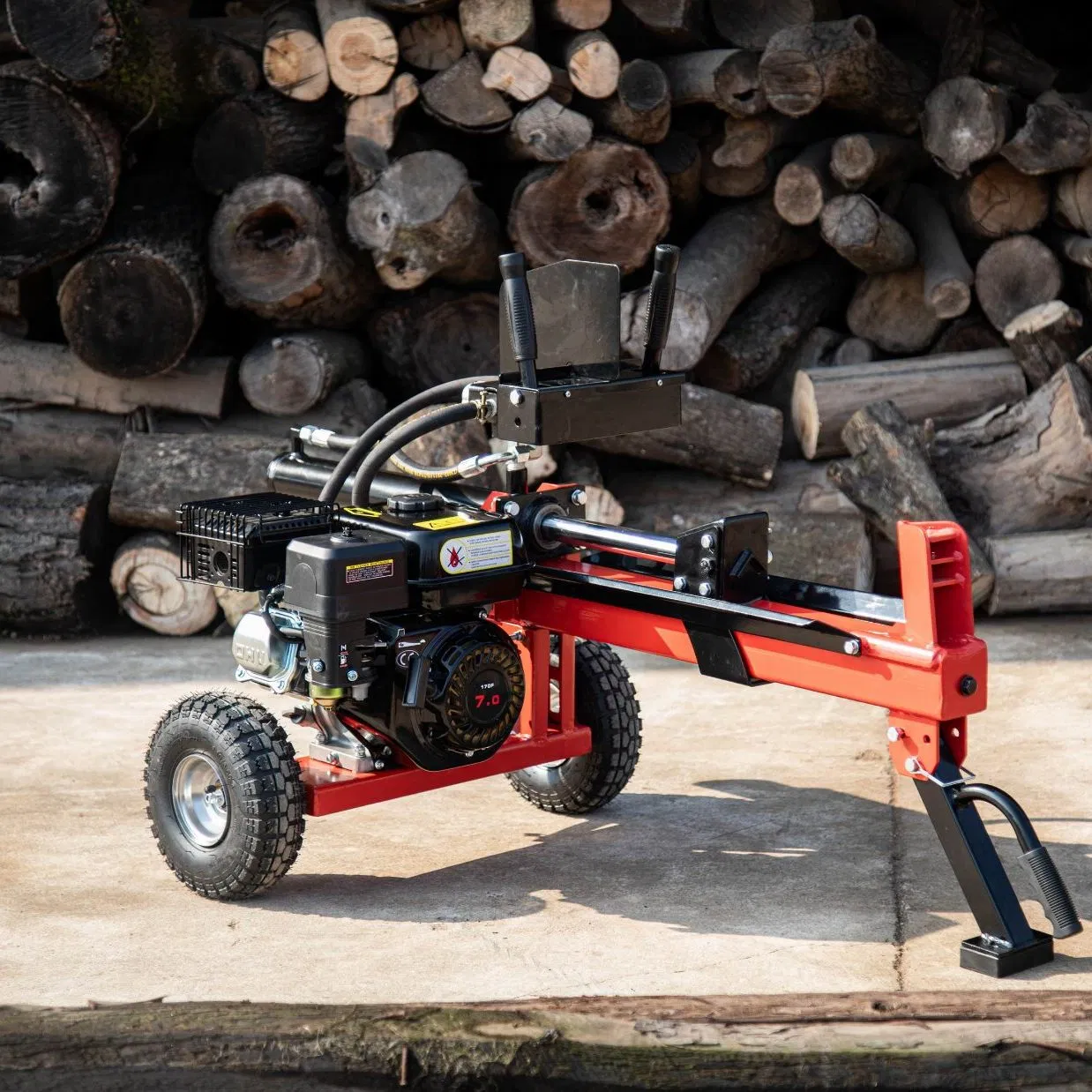 Single&Double Hand Gasoline Engine Horizontal Log Splitter