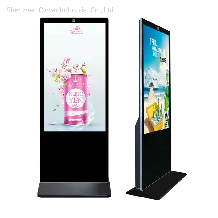 55 Inch Floor Stand Advertising Interactive Screen Display Media Player Box Software Kiosk Digital Signage