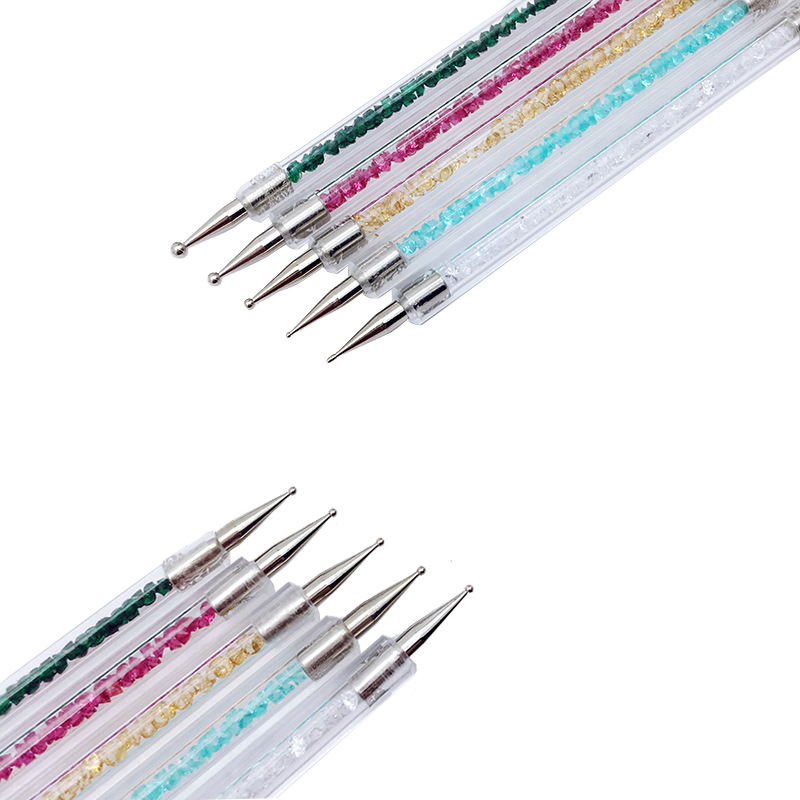 Wholesale 5PCS/Set Double Dotting Pen Nail Art Brushes Tool