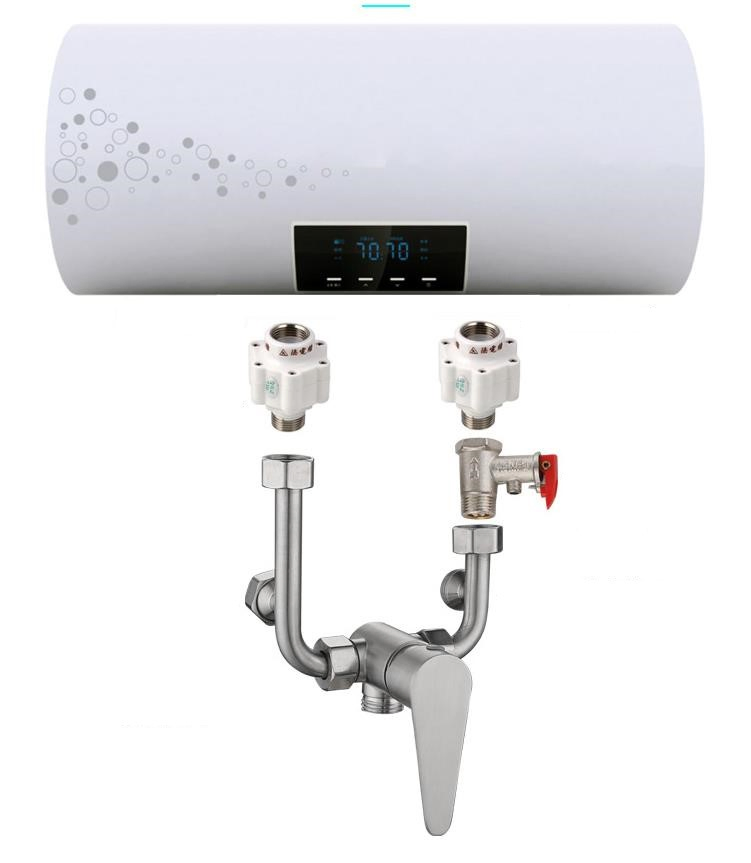 304 Stainless Steel Basin Mixer Tap Bathroom Faucets Hand Shower for Water Heater Brushed