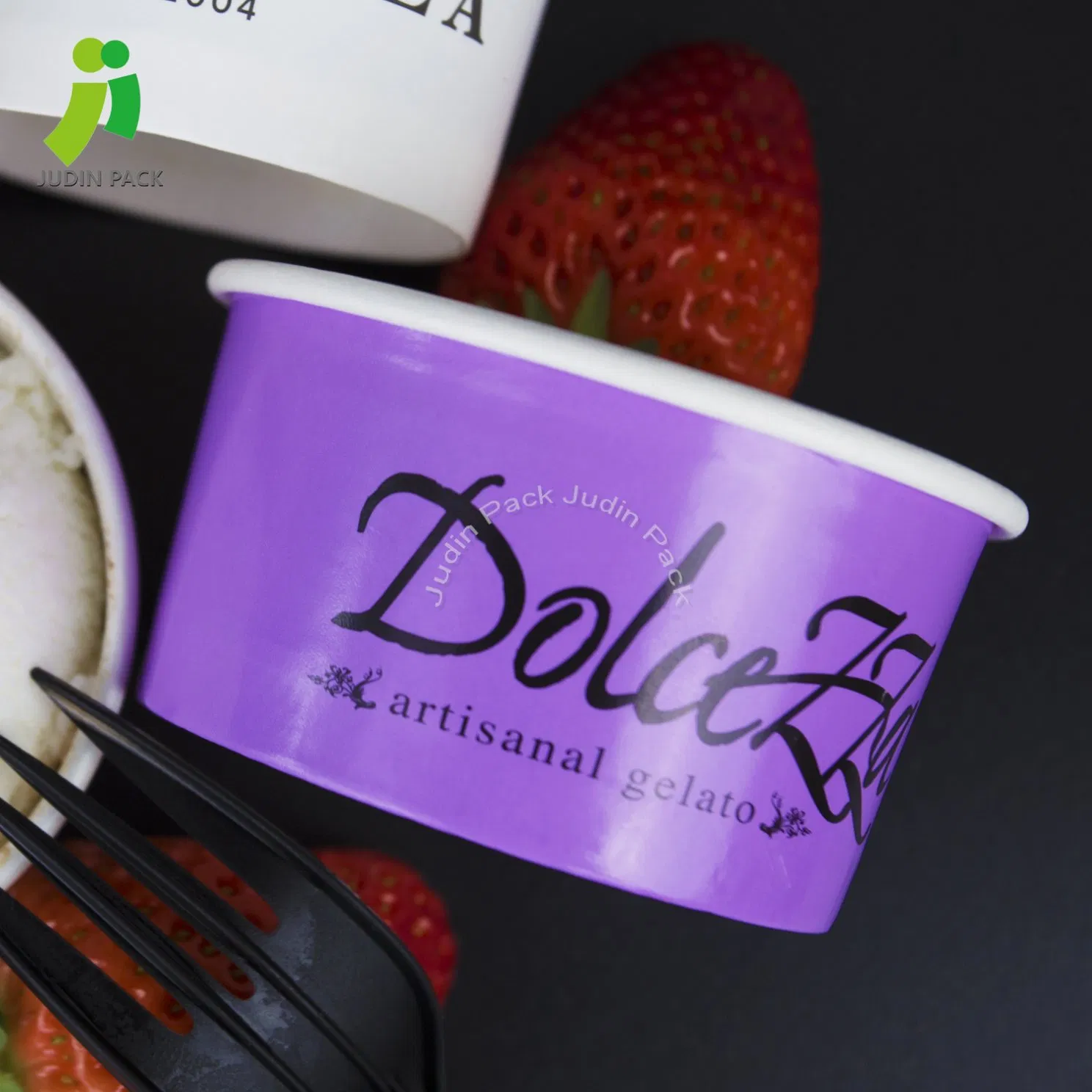 Takeaway Ice Cream Disposable Cup with Lid