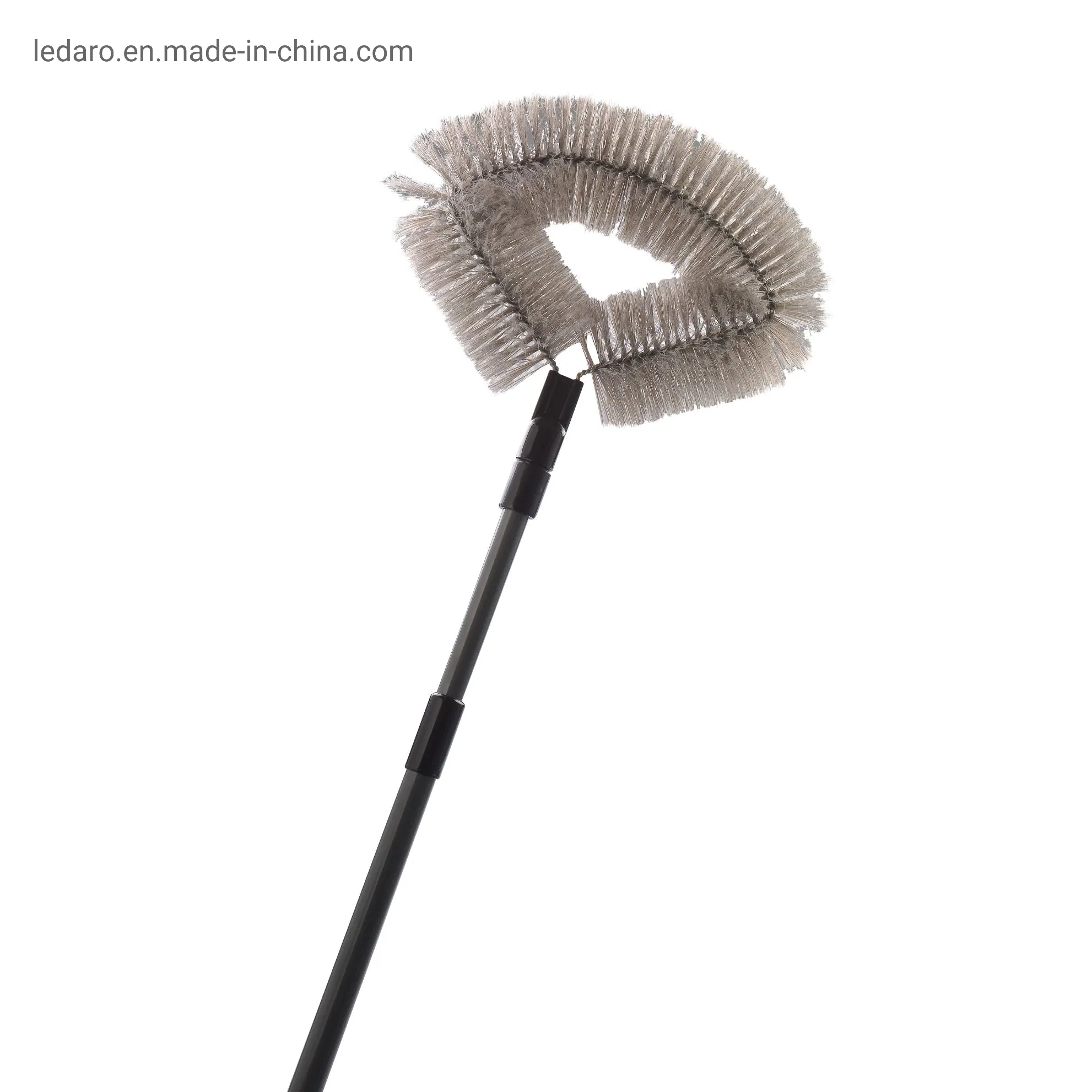 Wholes Price Durable Flexible Bulldozer Cobweb Duster with Long Metal Telescoping Pole and Twisted Wire PVC Bristles for Ceiling Cleaning