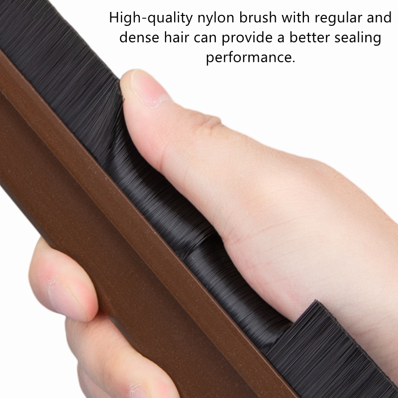 Plastic Holder Nylon Bristle Brush Seal Strip for Door Bottom Draught Excluder Brush Strip Seal