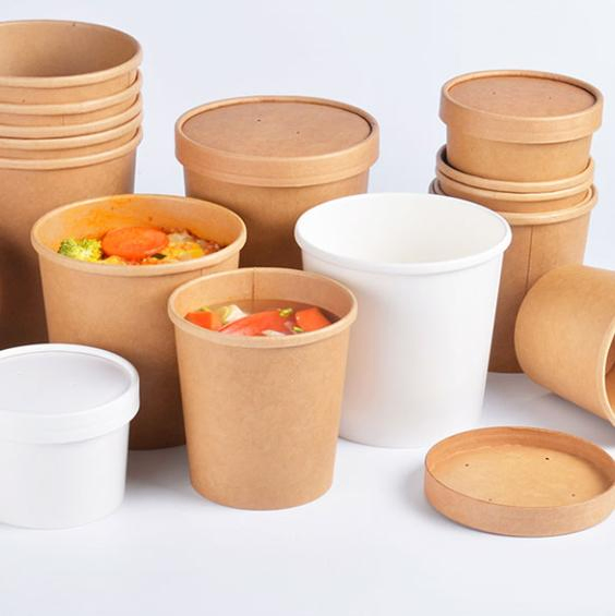 Kraft Paper Food Containers Ice Cream Food Paper Cups