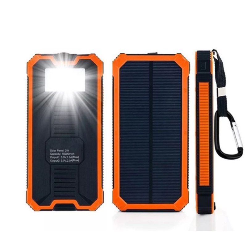 Портативный солнечный пауэрбанк 20000mAh для телефона