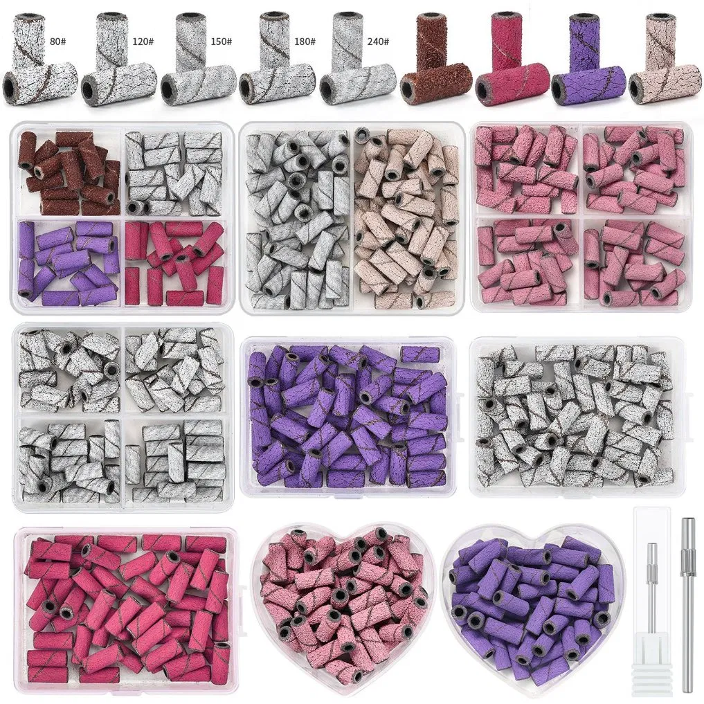 Sanding Bands 50PCS/Box Heart Box Nail Removal Dead Skin Nail Drill Bits