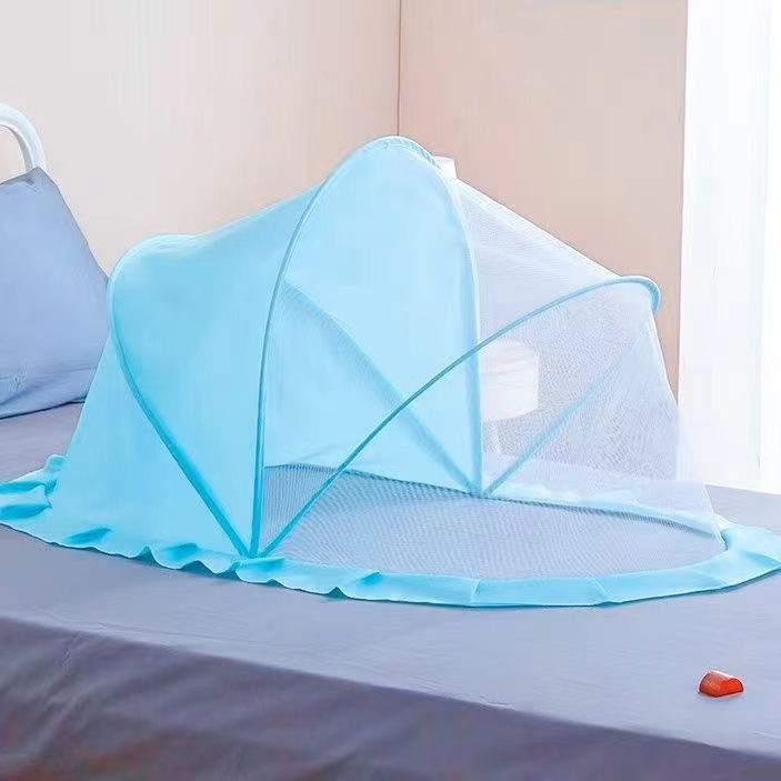 Baby Mosquito Net Infant Washable Installation-Free Anti-Mosquito Cover Full Cover with Polyester Cotton Anti-Mosquito Net Baby Mosquito Net Foldable
