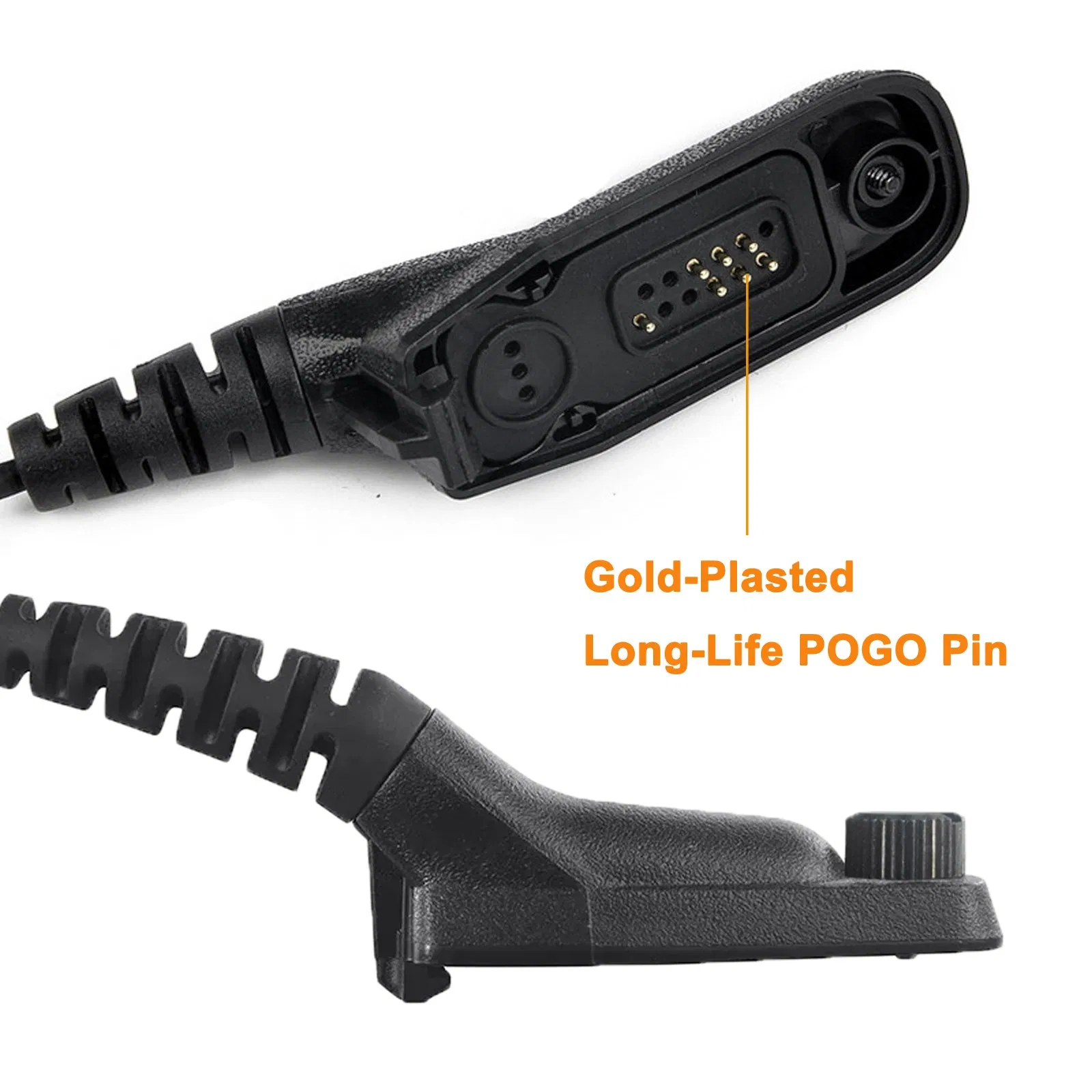 Industrial Grade Ptt Handheld Mic-Anti-Tangle Spring Cable