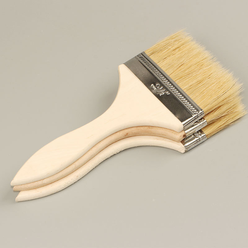 Кисти для живописи 1"/2"/3"/4" с деревянной ручкой