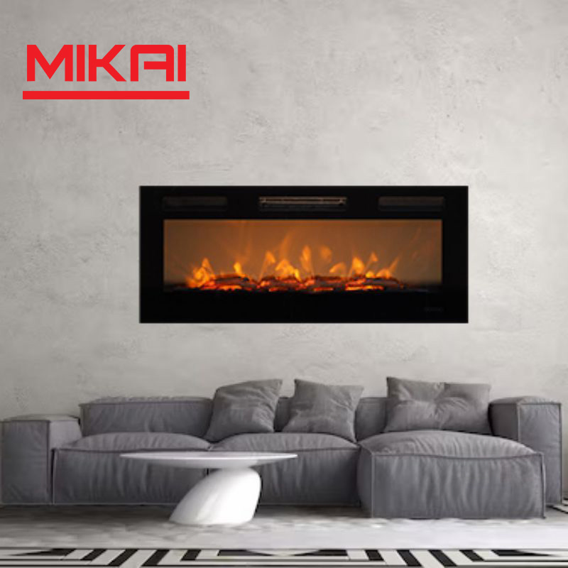 3D Frame Glass Screens Electric Remote Control 3D LED Decorative 220V Wall Electric Fireplace Heater