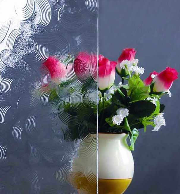 6mm Clear/Bronze Wired Pattern Nashiji Float Glass Decorative Glass Price