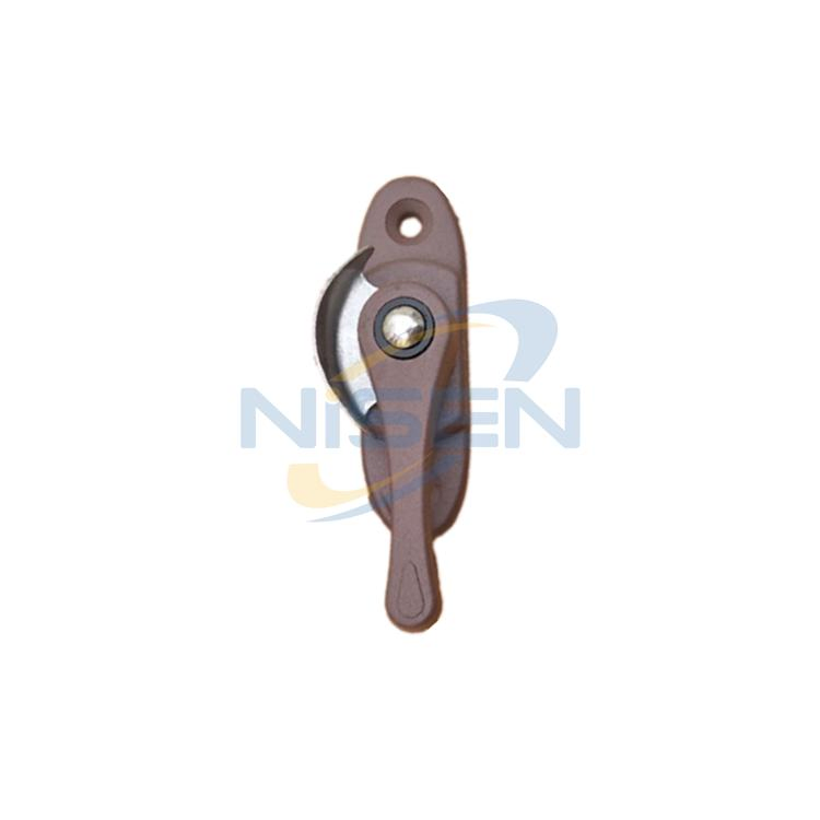 Nisen Cl09 Window Hardware UPVC Window Small Crescent Lock Safety Double Sided Crescent Lock for Sliding Window