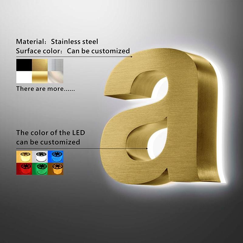 Custom Business Signs Outdoor Ezd Signage Company Backdrop Letters Gold Name Sign