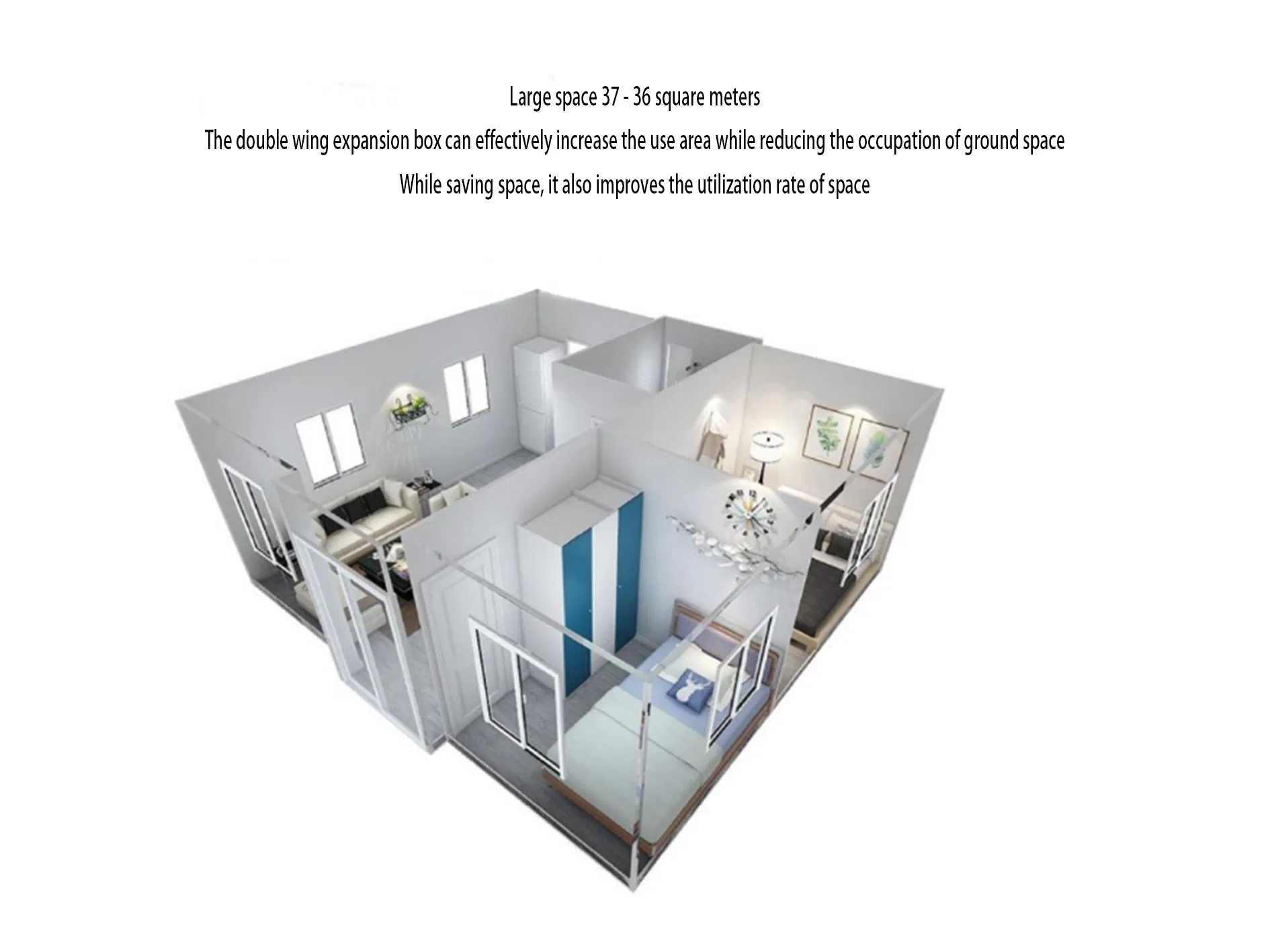 Customized Luxury Movable Modular Prefabricated Tiny Office Expandable Container House