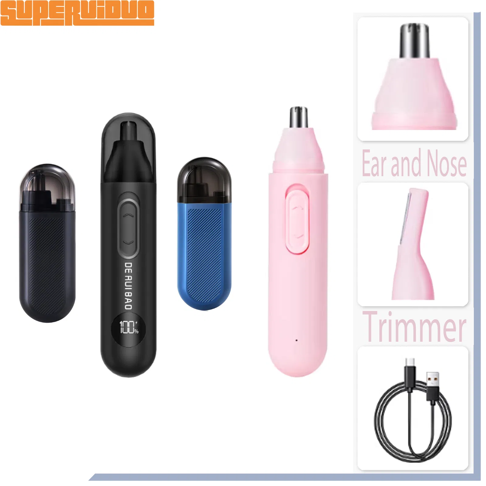 Modern Aesthetic Pink Beauty Device Ear and Nose Trimmer