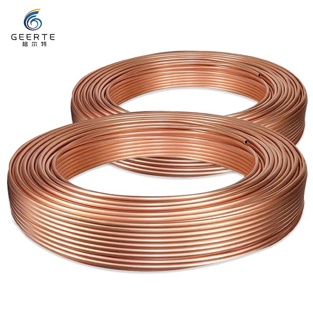 Factory Direct Sales Copper Tube Connecting Copper Pipe Pancake Coil Capillary Copper Coil Copper Tube Air Conditioner Radiator Copper Tube